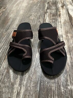 Brown Mesh Toe Thong FlipFlops